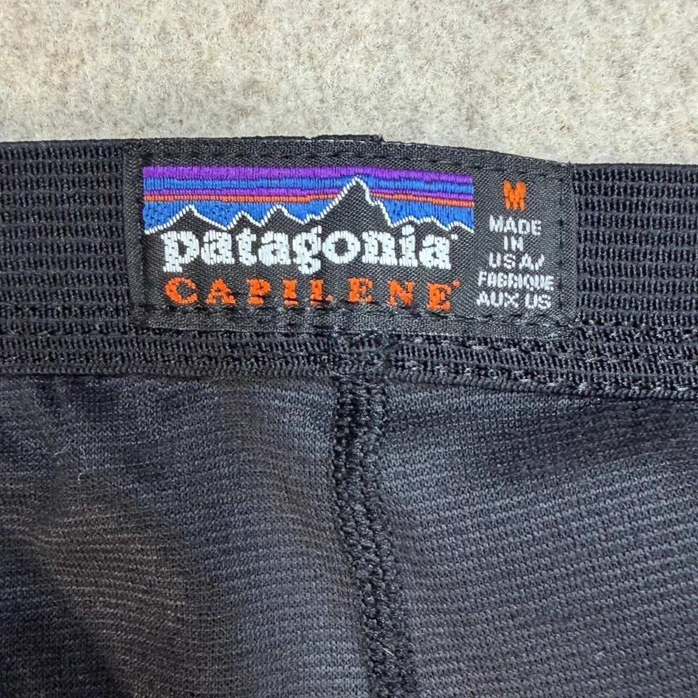 Vintage Patagonia Capilene Base Layer Pants Mens M Black Gorpcore Outdoors USA